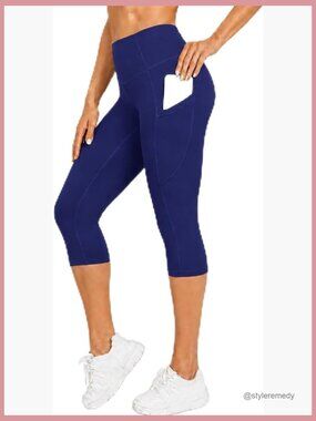 High Waisted Active Yoga Pants with Pockets Tummy Control Buttery Soft Leggings